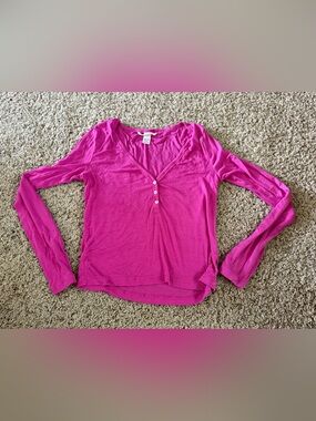 Victoria's Secret Long Sleeve Henley Top